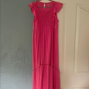 Cat & Jack Girls Pink Ruffle Maxi Dress
